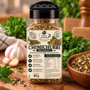 Tempero Chimichurri Sem Pimenta 80g Frasco com Tampa Dosadora