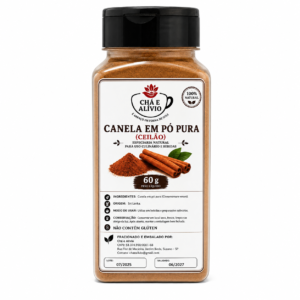 Chá e Alívio Canela em Pó Pura Ceilão 100% Natural, 60g
